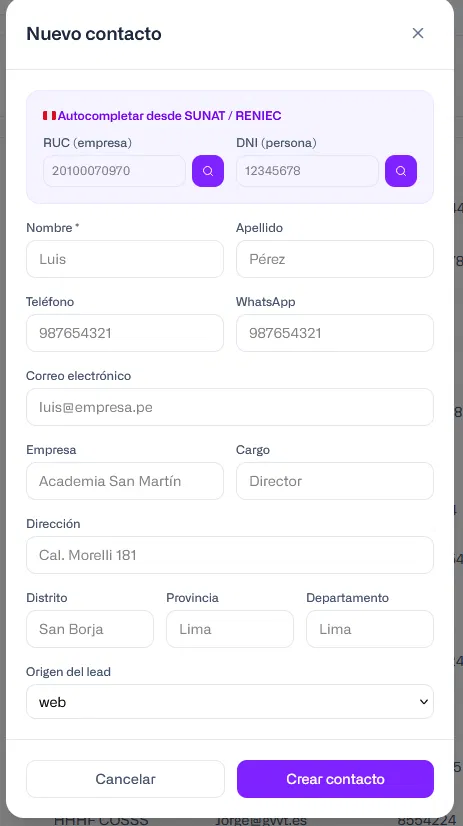 Contactos inteligentes